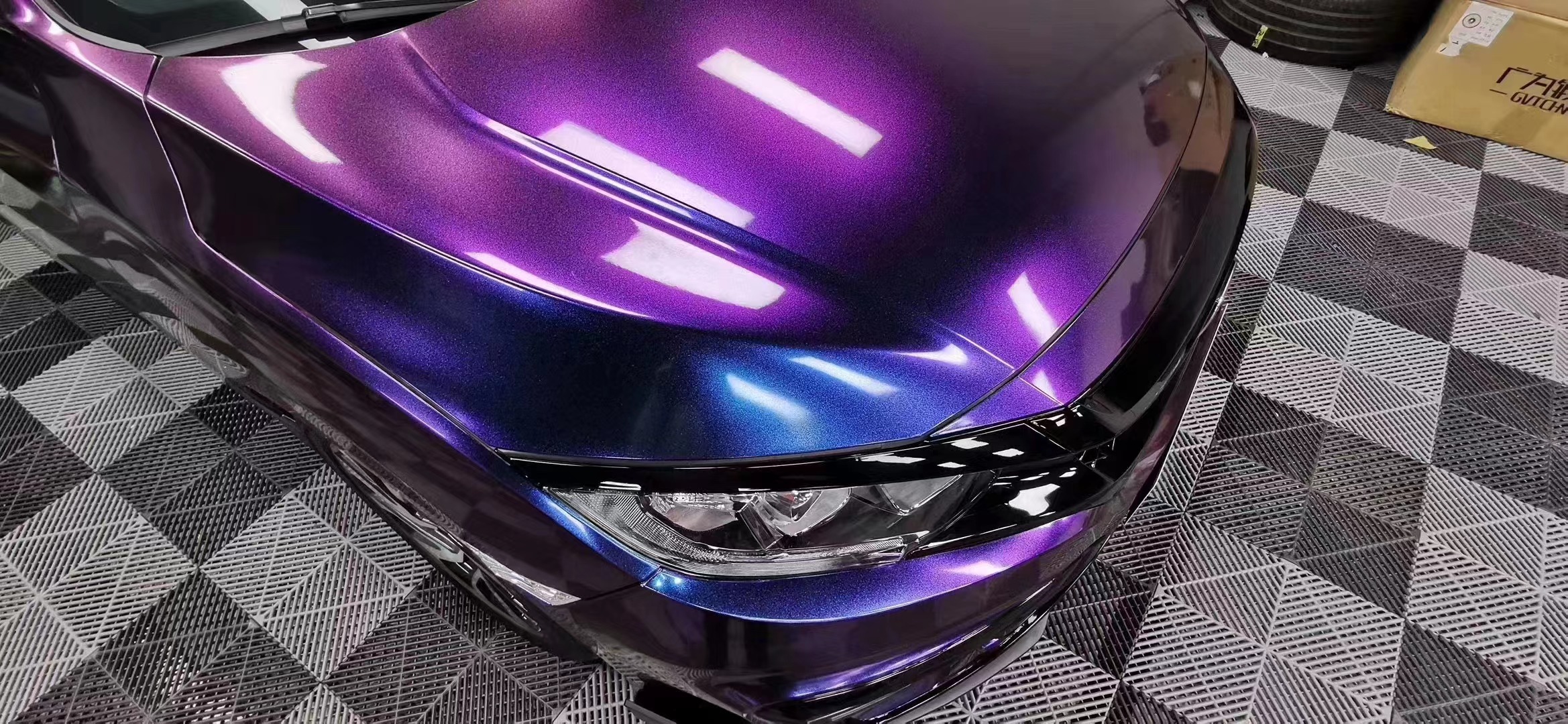 Time-Limited Sale Ravoony Plus Chameleon Purple Red Vinyl Car Wrap