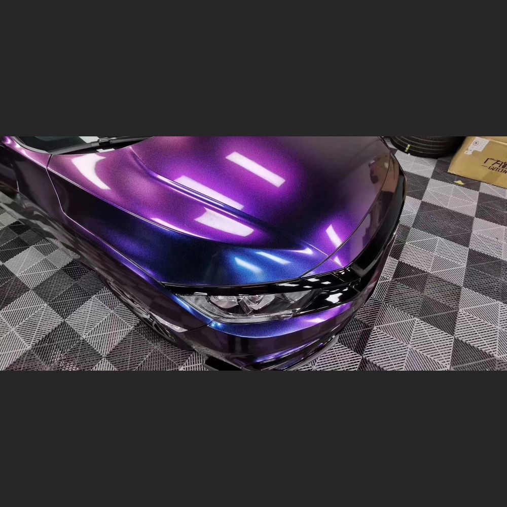 Time-Limited Sale Ravoony Plus Chameleon Purple Red Vinyl Car Wrap