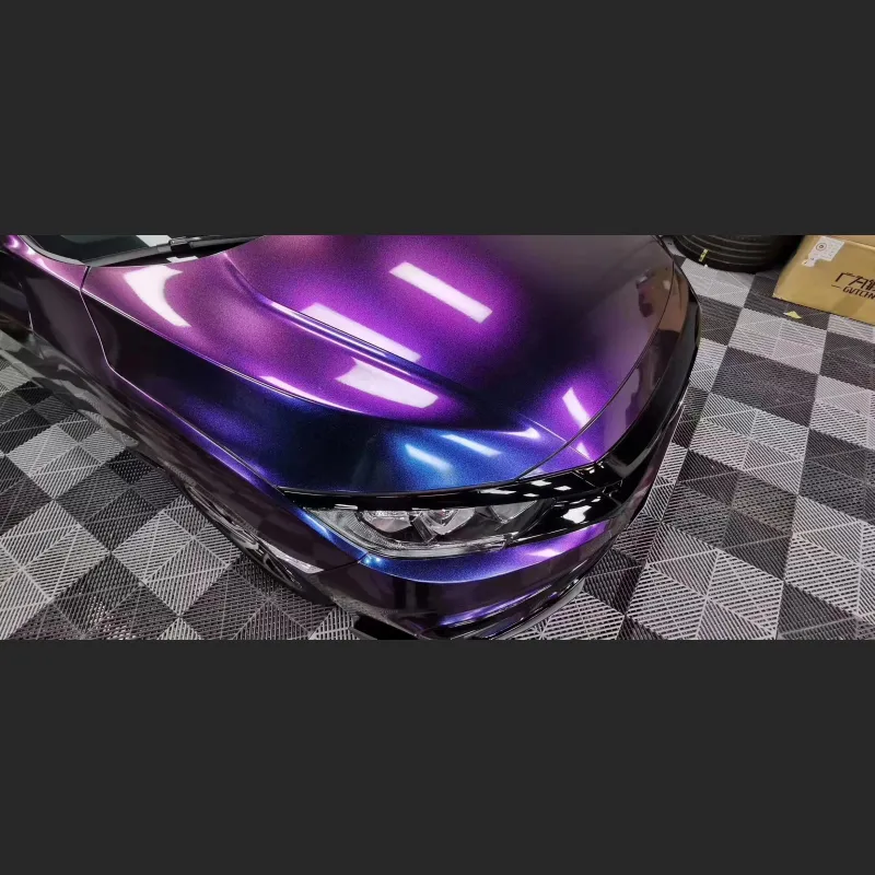 Time-Limited Sale Ravoony Plus Chameleon Purple Red Vinyl Car Wrap