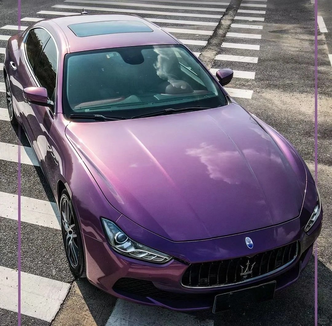 Ravoony Plus Maserati Gloss Love Audacious Purple Car Vinyl Wrap