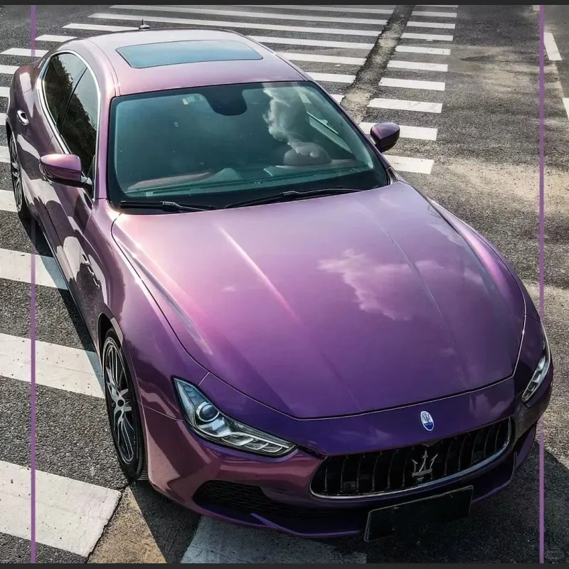 Ravoony Plus Maserati Gloss Love Audacious Purple Car Vinyl Wrap