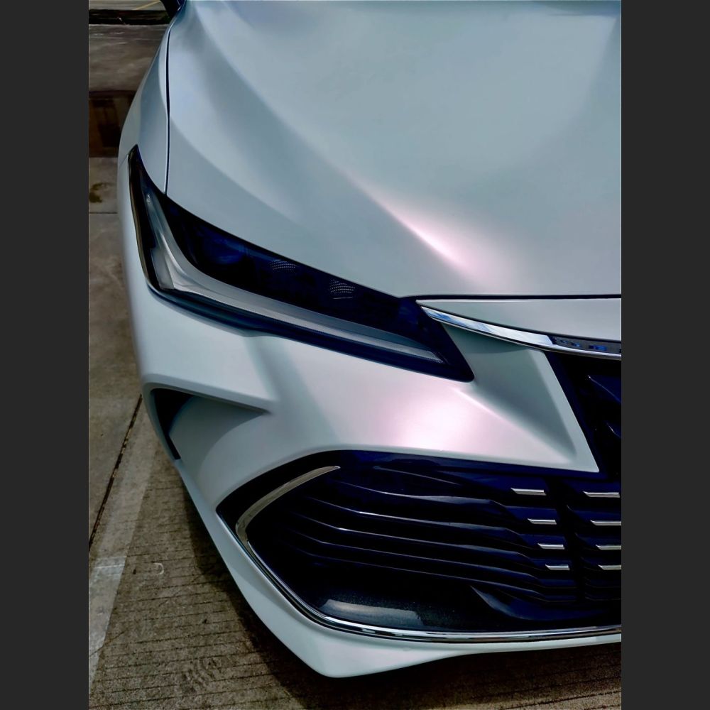 Ravoony Plus Matte Diamond Pink White Car Wrap
