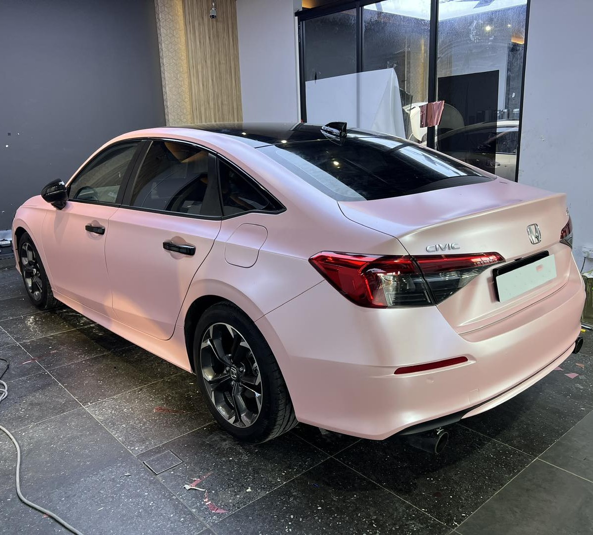 Ravoony Plus Pure Metal Cherry Pink Car Vinyl Wrap