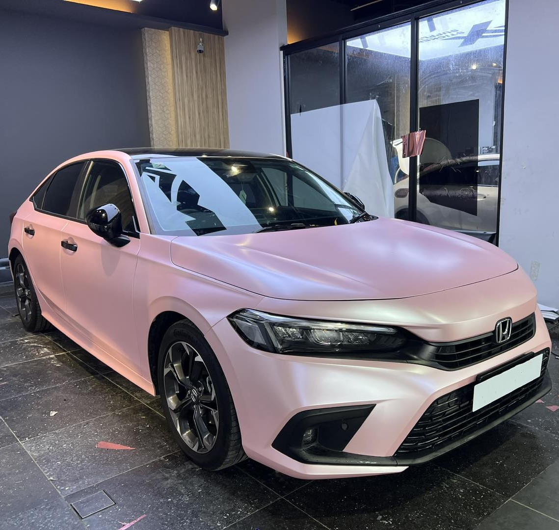Ravoony Plus Pure Metal Cherry Pink Car Vinyl Wrap