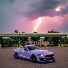 Glossy Lavender Purple Car Wrap Two