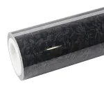 Ravoony Plus PET Gloss Carbon Fiber Forging Black Vinyl Wrap