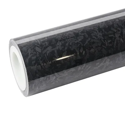 Ravoony Plus Gloss Carbon Fiber Forging Black Vinyl Wrap 01