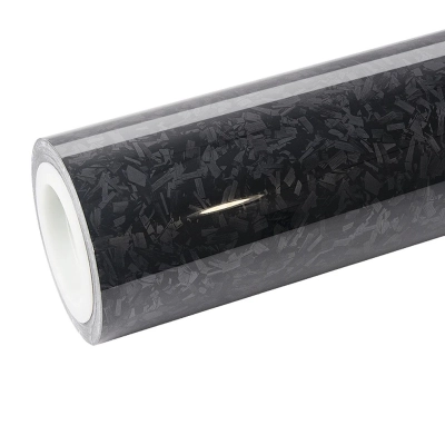 Ravoony Plus PET Gloss Carbon Fiber Forging Black Vinyl Wrap 01