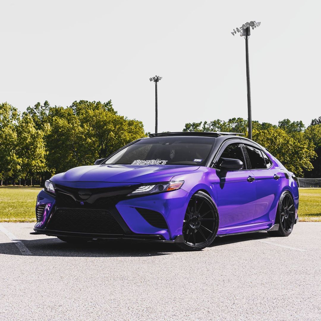 Ravoony Plus Glossy Fluorescent Purple Car Vinyl Wrap
