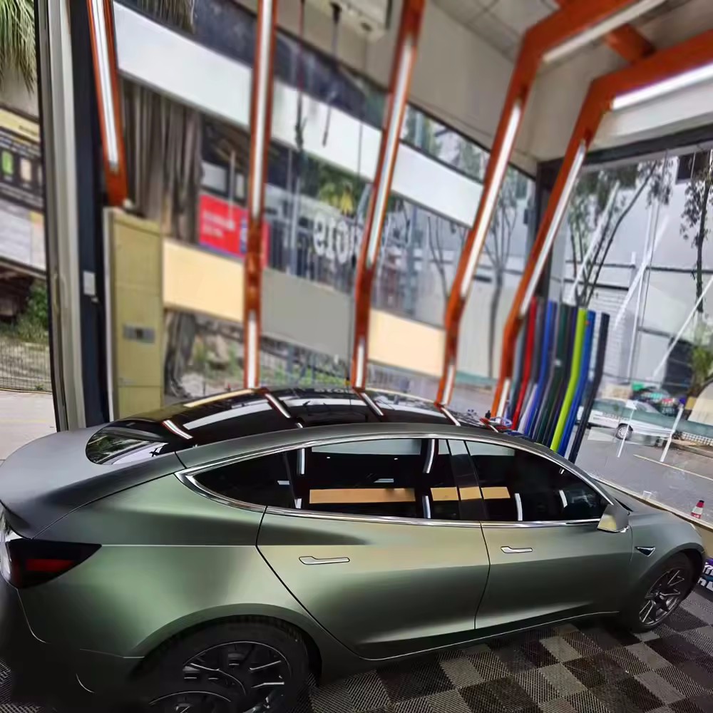 Ravoony Plus Ultra Matte Green Grey Car Wrap