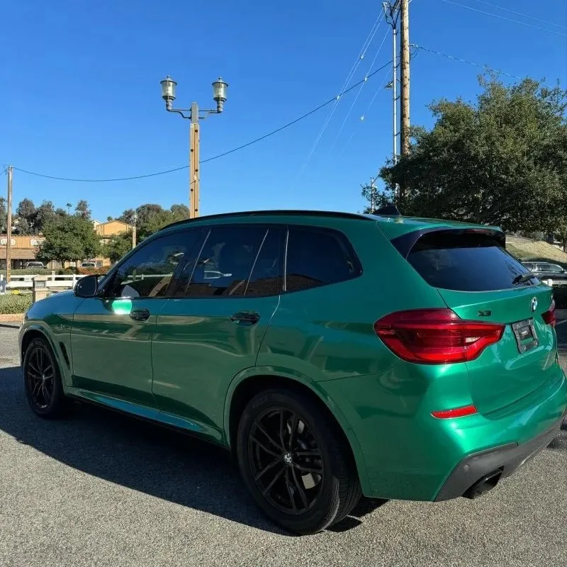 Gloss Paint Metallic Isle Of Man Green Car Vinyl Wrap