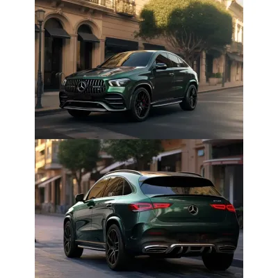 Ravoony Plus Gloss Pearlized Benz Emerald Green Car Vinyl Wrap 02