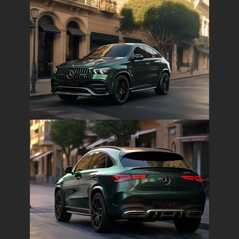Ravoony Plus Gloss Pearlized Benz Emerald Green Car Vinyl Wrap