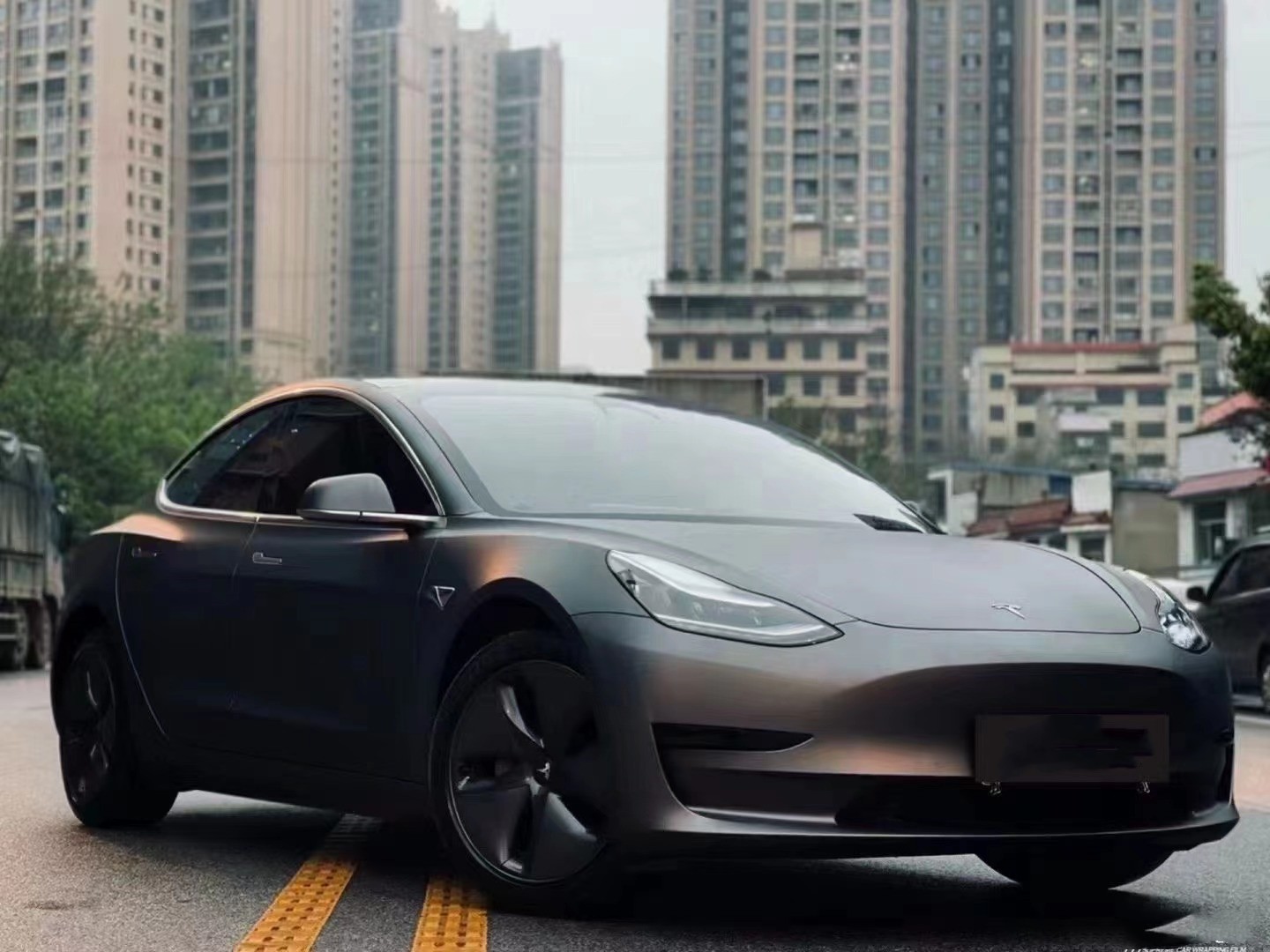 Ravoony Plus Matte Pearl Metal Grey Car Vinyl Wrap