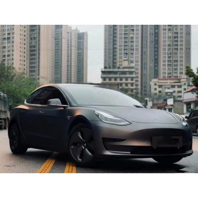 Ravoony Plus Matte Pearl Metal Grey Car Vinyl Wrap 02