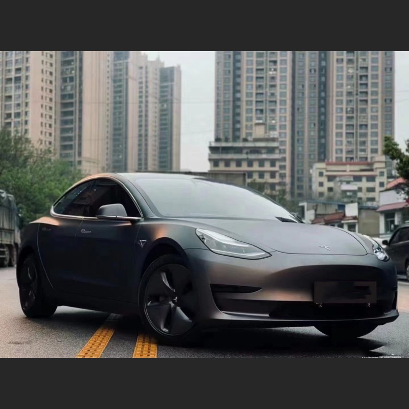 Ravoony Plus Matte Pearl Metal Grey Car Vinyl Wrap
