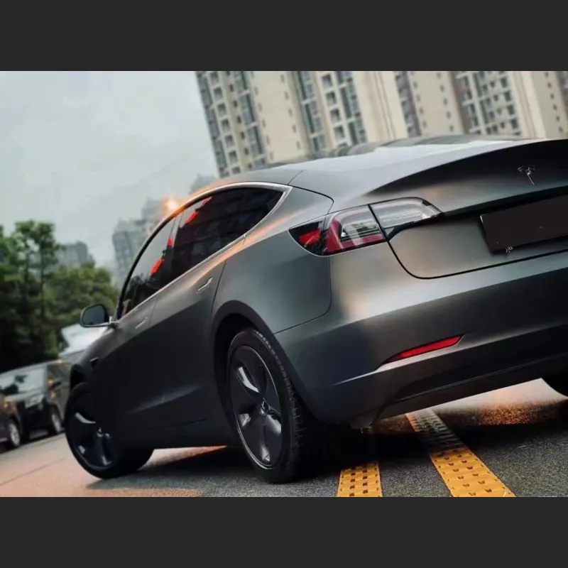 Ravoony Plus Matte Pearl Metal Grey Car Vinyl Wrap