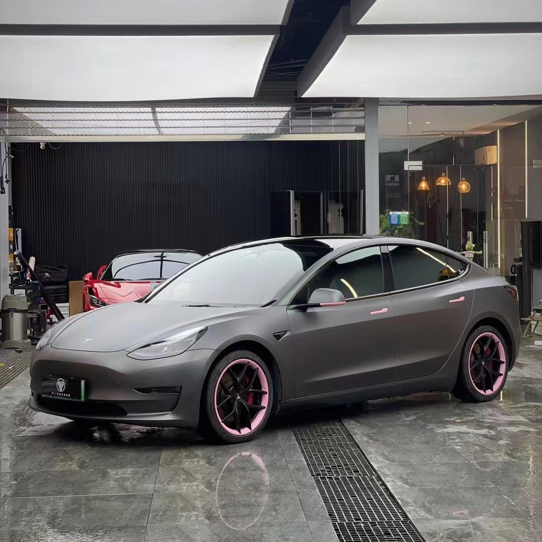 Ravoony Plus Matte Pearl Metal Grey Car Vinyl Wrap