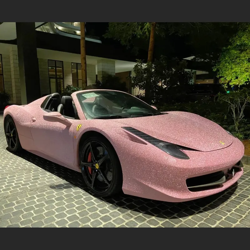Ravoony Plus Super Glitter Pink Car Vinyl Wrap
