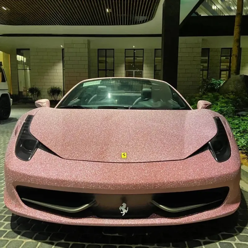Ravoony Plus Super Glitter Pink Car Vinyl Wrap