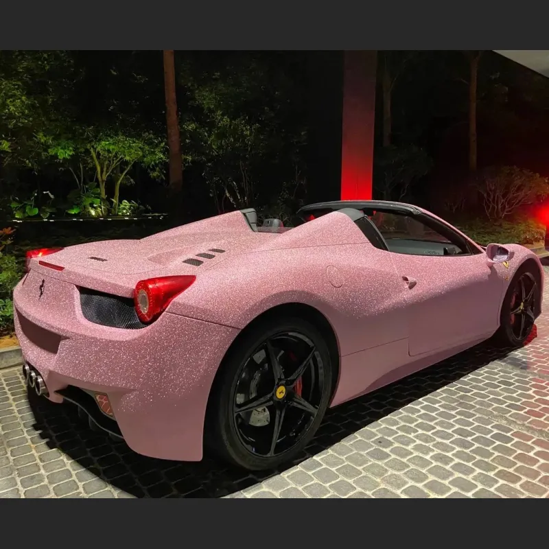 Ravoony Plus Super Glitter Pink Car Vinyl Wrap