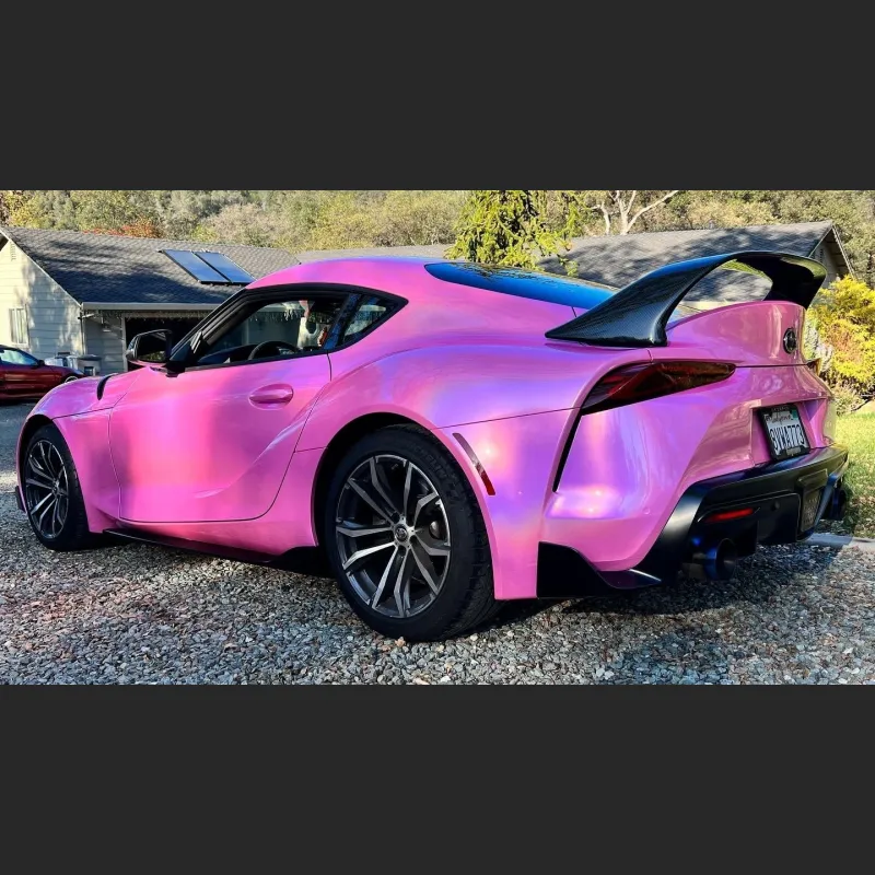 Ravoony Plus Glossy Laser Pink Car Vinyl Wrap