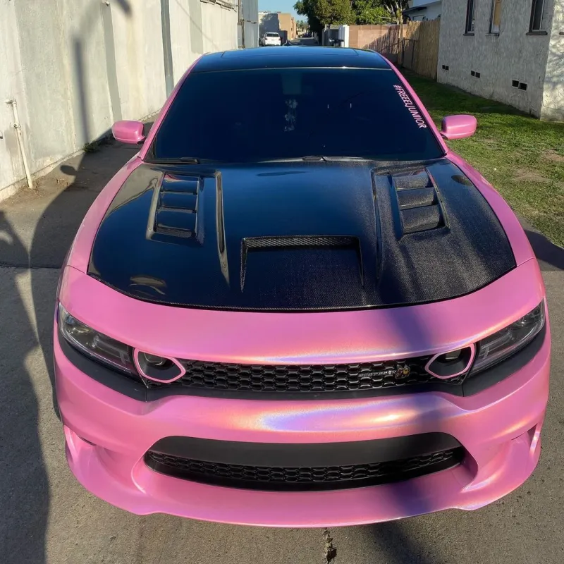 Ravoony Plus Glossy Laser Pink Car Vinyl Wrap