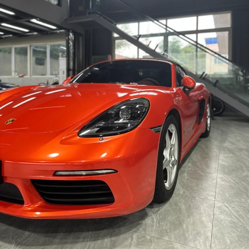 Ravoony Basic Glossy Metal Paint Orange Car Wrap