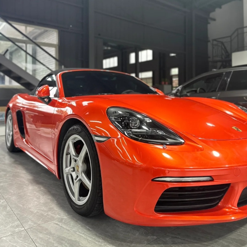 Ravoony Basic Glossy Metal Paint Orange Car Wrap