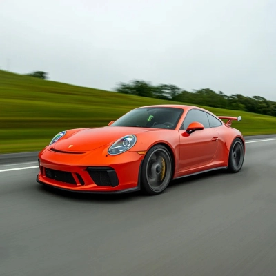 Ravoony Basic Glossy Metal Paint Orange Car Wrap 02