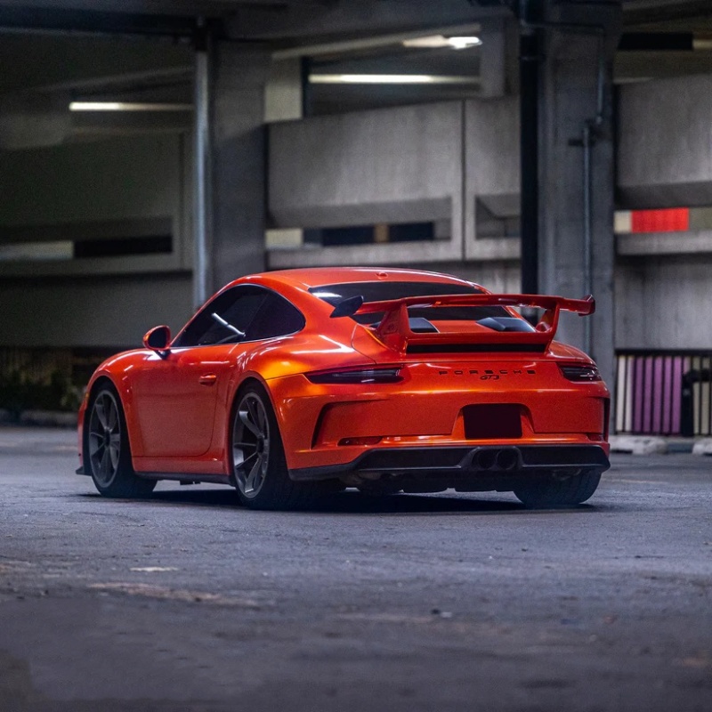 Ravoony Basic Glossy Metal Paint Orange Car Wrap