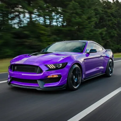 Ravoony Plus Glossy Explosion Purple Car Vinyl Wrap 02