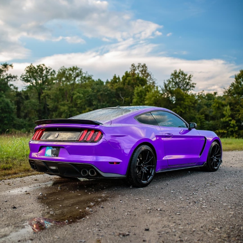 Ravoony Plus PET Glossy Explosion Purple Car Vinyl Wrap