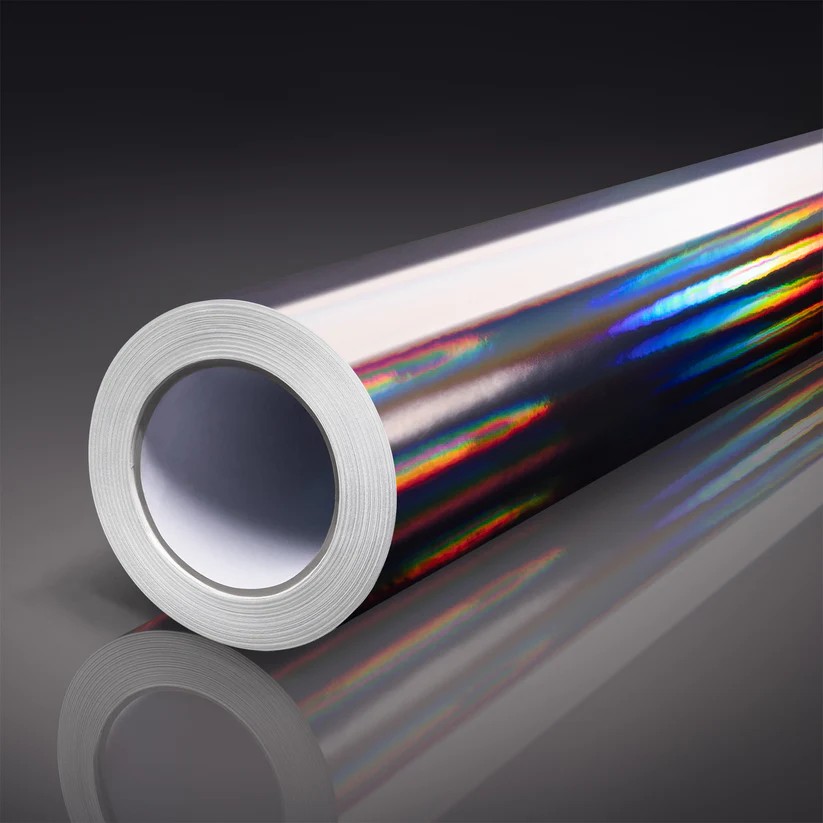 Ravoony Plus Gloss Holographic Rainbow Chrome Laser Black Car Vinyl Wrap