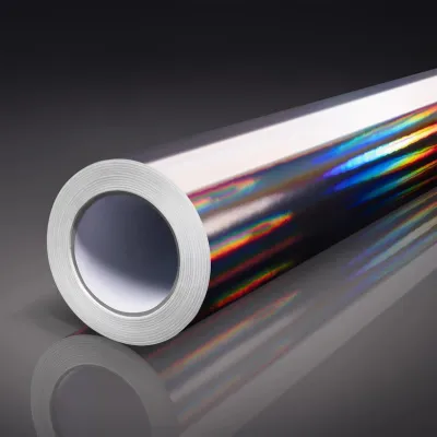 Ravoony Plus Gloss Holographic Rainbow Chrome Laser Black Car Vinyl Wrap 01