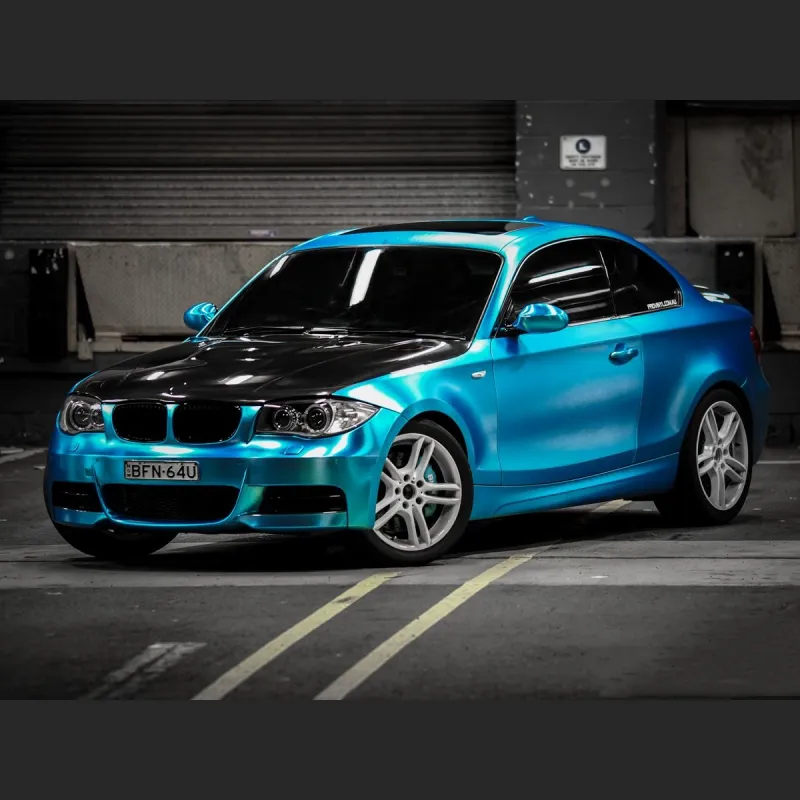 Ravoony Plus Glossy Metallic Atomic Cyan Car Vinyl Wrap