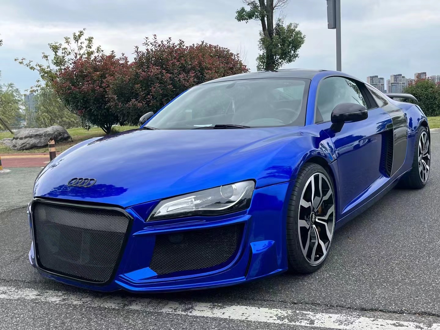 Ravoony Plus Tesla Gloss Deep Blue Vinyl Car Wrap