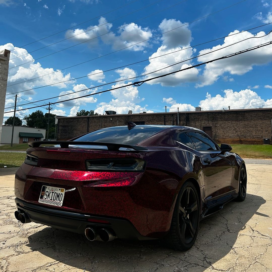 Ravoony Plus Glossy Carbon Fiber Forging Red Vinyl Car Wrap