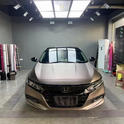 Ravoony Basic Ultra-Matte Brown Grey Car Wrap 02