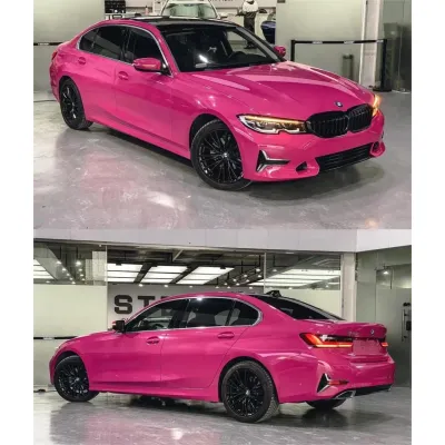 Ravoony Plus Glossy Crystal Rose Red Vinyl Car Wrap 02
