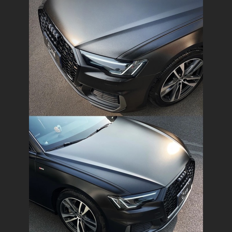 Ravoony Plus Matte Metallic Graphite Black Car Vinyl Wrap