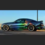 Ravoony Plus Gloss Holographic Rainbow Chrome Laser Black Car Vinyl Wrap