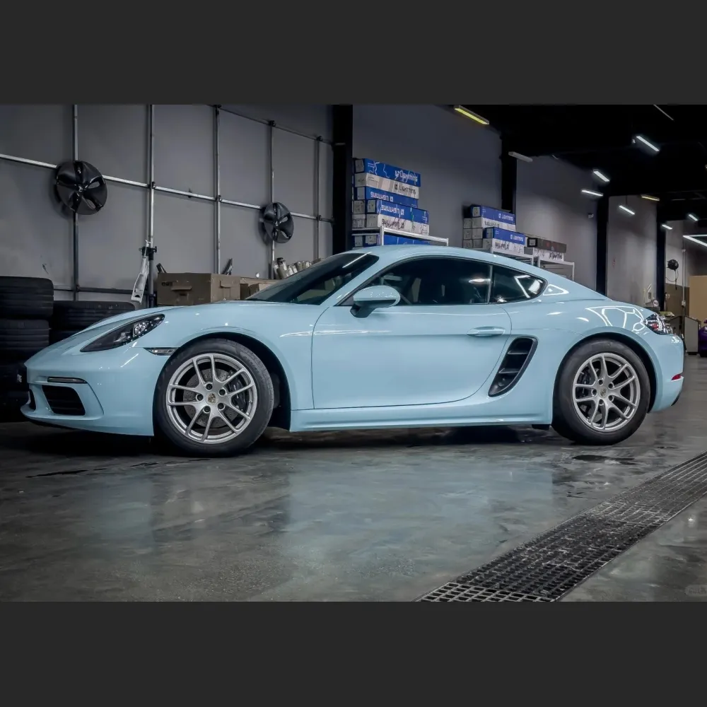 Ravoony Plus Porsche Ice Blue Car Wrap