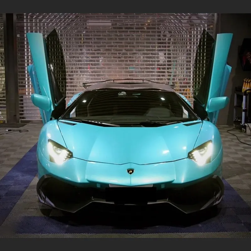  Ravoony Plus Gloss Metal Paint Ocean Blue Car Wrap