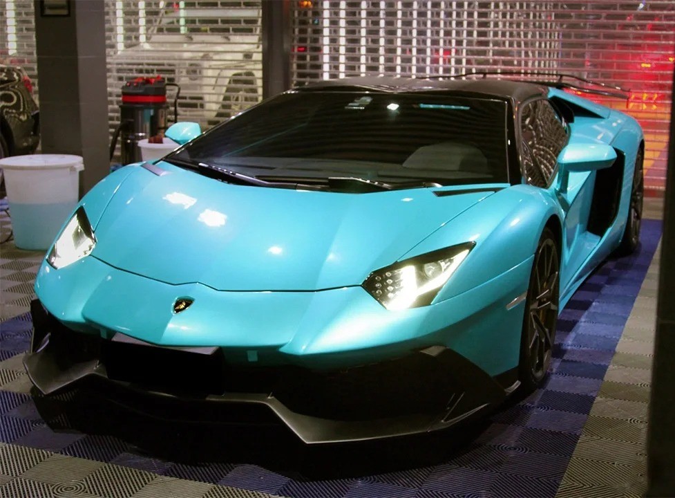  Ravoony Plus Gloss Metal Paint Ocean Blue Car Wrap