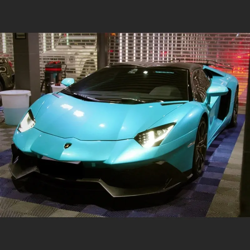  Ravoony Plus Gloss Metal Paint Ocean Blue Car Wrap