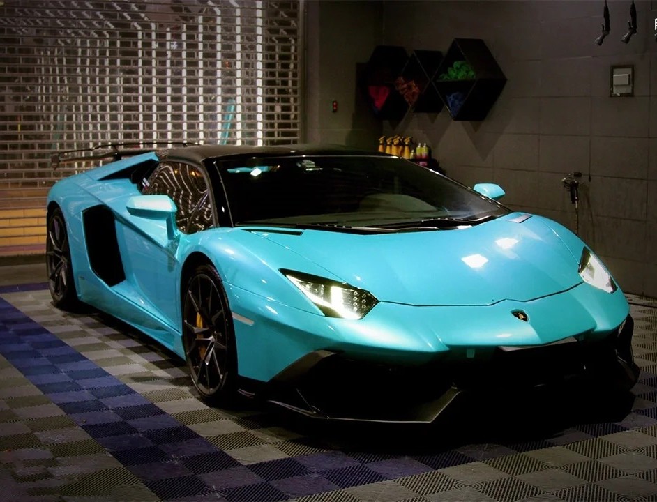  Ravoony Plus Gloss Metal Paint Ocean Blue Car Wrap