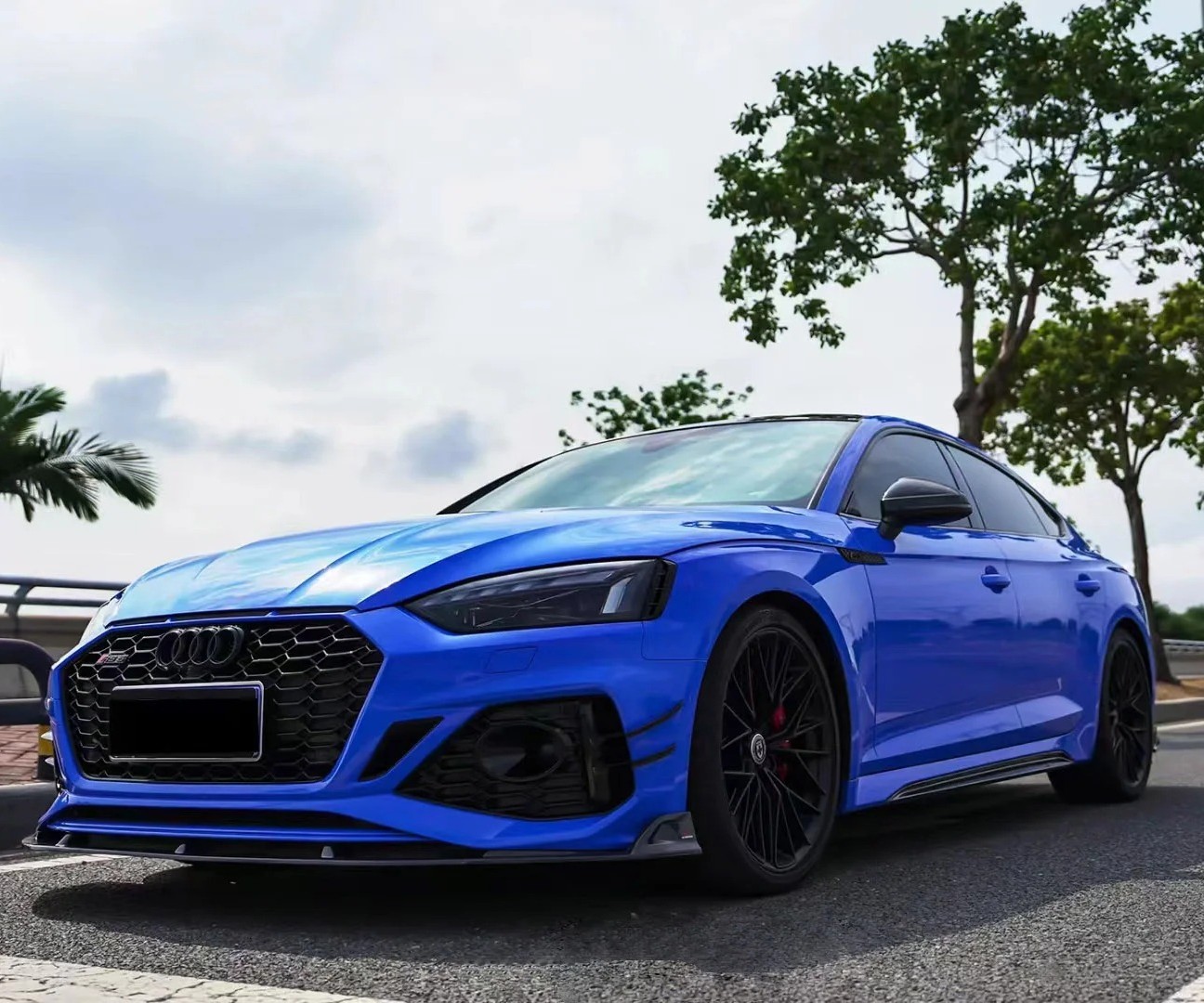 Ravoony Plus Glossy Crystal Royal Blue Car Vinyl Wrap