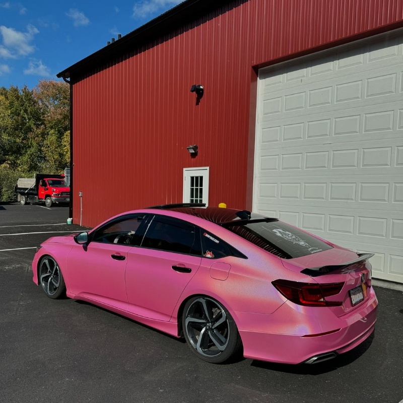 Ravoony Plus Glossy Laser Pink Car Vinyl Wrap
