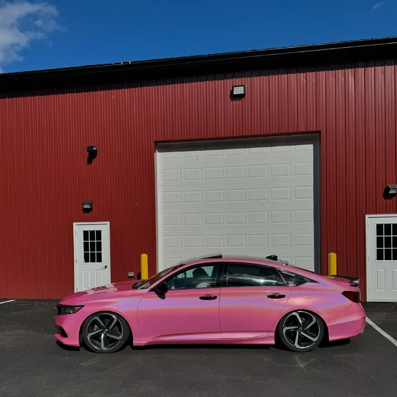 Ravoony Plus Glossy Laser Pink Car Vinyl Wrap